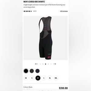 Rapha Cargo Bib Short Men’s Medium